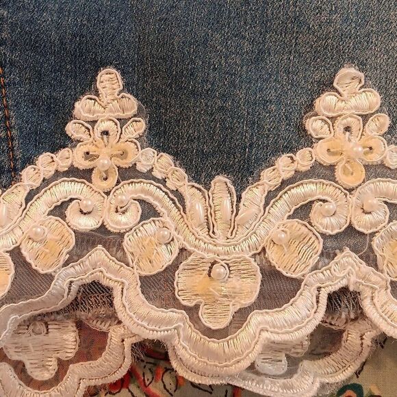 Venus Embellished  Denim Skirt. - Picture 12 of 12